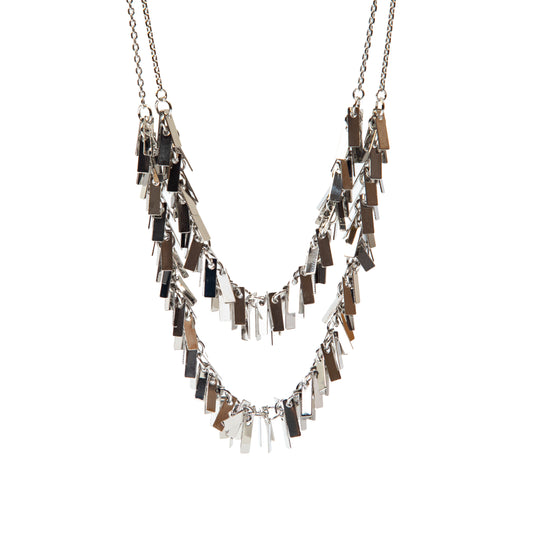 TWO LAYER MULTI STUDS NECKLACE